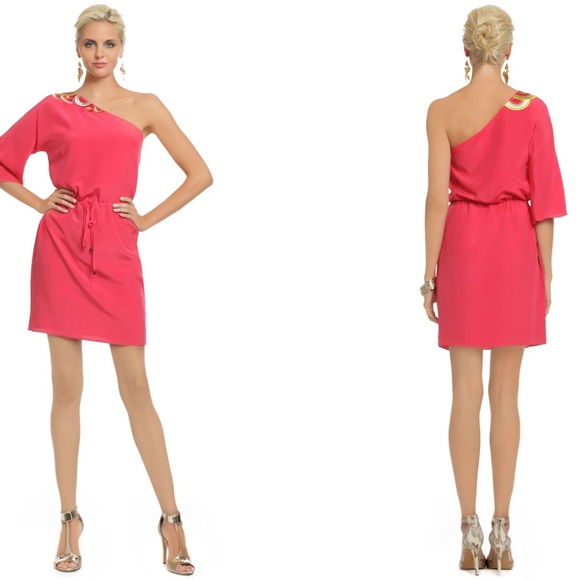Trina Turk Dresses & Skirts - Trina Turk Pink One Shoulder Cocktail Dress